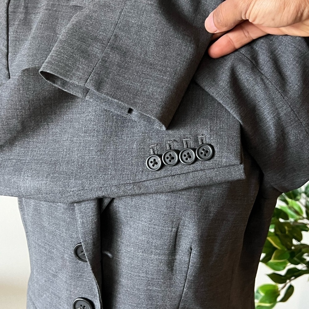 J.Crew Women’s Wool Blend Dark Gray 2 Button Career Blazer Size 10P - Picture 4 of 7